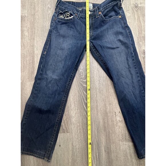 True Religion Jeans Men's Size 32 Straight Leg Mid Rise Causal Denim Blue - Picture 9 of 11